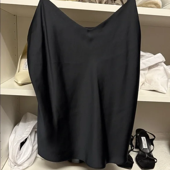 Club Monaco Black Satin Spaghetti-Strap Cami Top Size M - Picture 6 of 6